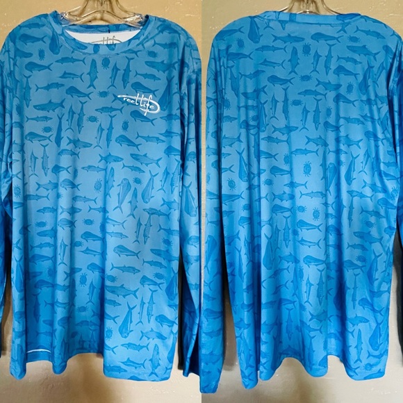 REEL LIFE NWOT Sun UV Protective FISHING SHIRT XXL - Picture 4 of 8